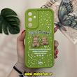قاب گوشی Galaxy A15 سامسونگ طرح سیلیکونی Solid عروسکی خرسی جیر محافظ لنزدار سبز فسفری کد 12738