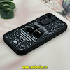 قاب گوشی Galaxy A15 سامسونگ طرح سیلیکونی Solid عروسکی خرسی جیر محافظ لنزدار مشکی کد 12740