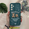 قاب گوشی Galaxy A25 سامسونگ طرح سیلیکونی Solid عروسکی خرسی جیر محافظ لنزدار سبز کد 12742