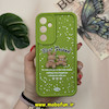 قاب گوشی Galaxy A35 سامسونگ طرح سیلیکونی Solid عروسکی خرسی جیر محافظ لنزدار سبز فسفری کد 12749