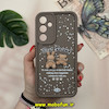 قاب گوشی Galaxy A35 سامسونگ طرح سیلیکونی Solid عروسکی خرسی جیر محافظ لنزدار قهوه ای کد 12752