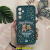 قاب گوشی Galaxy A35 سامسونگ طرح سیلیکونی Solid عروسکی خرسی جیر محافظ لنزدار سبز کد 12754