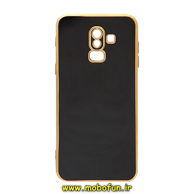 قاب گوشی Galaxy J8 سامسونگ طرح ژله ای مای کیس گلد لاین دور طلایی محافظ لنز دار مشکی کد 22399