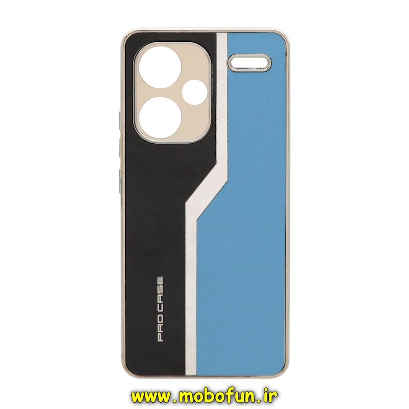 قاب گوشی Redmi Note 13 Pro Plus شیائومی طرح PVD چرمی مدل PORSCHE محافظ لنز دار مشکی آبی کد 22558