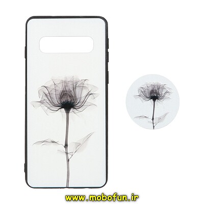 قاب گوشی Galaxy S10 سامسونگ فانتزی سوزنی برجسته پاپ سوکت دار گل کد 22579