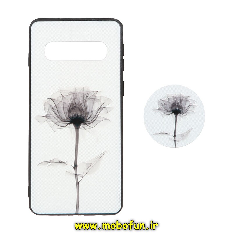 قاب گوشی Galaxy S10 سامسونگ فانتزی سوزنی برجسته پاپ سوکت دار گل کد 22579