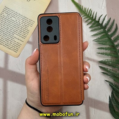 کیف گوشی موبایل Xiaomi 13 Lite شیائومی کلاسوری اورجینال دادوو Dadoo مدل SPORT 2025 محافظ لنزدار عسلی کد 22671