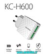 شارژر دیواری کلومن مدل KC-H600 به همراه کابل تبدیل microUSB