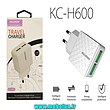 شارژر دیواری کلومن مدل KC-H600 به همراه کابل تبدیل microUSB