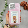 قاب گوشی iPhone 13 Pro Max آیفون ژله ای جاکارتی دار محافظ لنز دار کپسولی طرح خرس تدی کد 22790