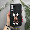 قاب گوشی Galaxy A55 سامسونگ طرح سیلیکونی Solid عروسکی محافظ لنزدار طرح خرگوشی LV مشکی کد 12843