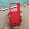قاب گوشی Redmi Note 13 Pro 4G / Poco M6 Pro 4G / Redmi Note 14S شیائومی اورجینال پاستیلی مات دوتیکه لوگو برجسته قرمز 13281