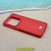 قاب گوشی Redmi Note 13 Pro 4G / Poco M6 Pro 4G / Redmi Note 14S شیائومی اورجینال پاستیلی مات دوتیکه لوگو برجسته قرمز 13281