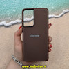 قاب گوشی Galaxy S21 FE سامسونگ اورجینال پاستیلی مات دوتیکه لوگو برجسته قهوه ای 13288