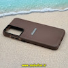 قاب گوشی Galaxy S21 FE سامسونگ اورجینال پاستیلی مات دوتیکه لوگو برجسته قهوه ای 13288