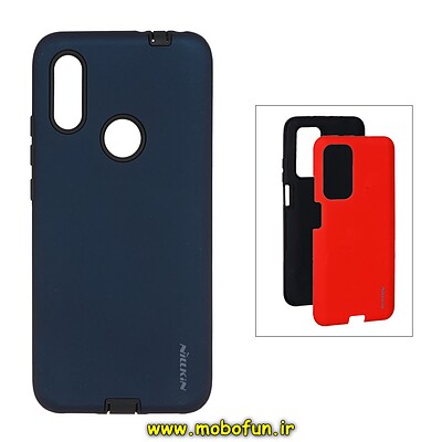 قاب گوشی Redmi 7 شیائومی طرح ضد ضربه Nillkin دو تیکه سرمه ای با محافظ سوکت شارژ کد 23072