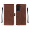 کیف گوشی Galaxy S21 FE سامسونگ مگنتی طرح چرم کتابی محافظ لنزدار قهوه ای کد 23104