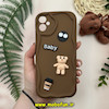 قاب گوشی Galaxy A05 سامسونگ طرح سیلیکونی ژله ای سولید SOLID منحنی سه بعدی برجسته عروسکی COFFEE Baby محافظ لنز دار شکلاتی کد 13775