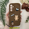 قاب گوشی Galaxy A35 سامسونگ طرح سیلیکونی ژله ای سولید SOLID منحنی سه بعدی برجسته عروسکی COFFEE Baby محافظ لنز دار شکلاتی کد 13810