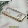 قاب گوشی Galaxy A05S سامسونگ طرح الکتروپلیتینگ ژله ای شفاف اورجینال طرح مگ سیف محافظ لنز دار رزگلد کد 13543