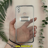 قاب گوشی Galaxy A10S سامسونگ طرح الکتروپلیتینگ ژله ای شفاف اورجینال طرح مگ سیف محافظ لنز دار نقره ای کد 13547