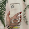 قاب گوشی Galaxy A12 - Galaxy M12 سامسونگ طرح الکتروپلیتینگ ژله ای شفاف اورجینال طرح مگ سیف محافظ لنز دار رزگلد کد 13552