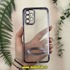 قاب گوشی Galaxy A13 4G سامسونگ طرح الکتروپلیتینگ ژله ای شفاف اورجینال طرح مگ سیف محافظ لنز دار بنفش کد 13557