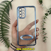 قاب گوشی Galaxy A13 4G سامسونگ طرح الکتروپلیتینگ ژله ای شفاف اورجینال طرح مگ سیف محافظ لنز دار آبی کد 13558
