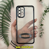 قاب گوشی Galaxy A13 4G سامسونگ طرح الکتروپلیتینگ ژله ای شفاف اورجینال طرح مگ سیف محافظ لنز دار مشکی کد 13562