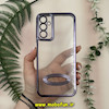 قاب گوشی Galaxy A14 سامسونگ طرح الکتروپلیتینگ ژله ای شفاف اورجینال طرح مگ سیف محافظ لنز دار بنفش کد 13565