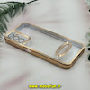 قاب گوشی Galaxy A14 سامسونگ طرح الکتروپلیتینگ ژله ای شفاف اورجینال طرح مگ سیف محافظ لنز دار رزگلد کد 13567