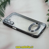 قاب گوشی Galaxy A15 سامسونگ طرح الکتروپلیتینگ ژله ای شفاف اورجینال طرح مگ سیف محافظ لنز دار مشکی کد 13568