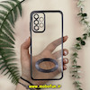 قاب گوشی Galaxy A23 سامسونگ طرح الکتروپلیتینگ ژله ای شفاف اورجینال طرح مگ سیف محافظ لنز دار مشکی کد 13573