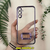 قاب گوشی Galaxy A24 سامسونگ طرح الکتروپلیتینگ ژله ای شفاف اورجینال طرح مگ سیف محافظ لنز دار بنفش کد 13580