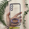 قاب گوشی Galaxy A25 سامسونگ طرح الکتروپلیتینگ ژله ای شفاف اورجینال طرح مگ سیف محافظ لنز دار بنفش کد 13587