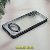 قاب گوشی Galaxy A32 4G سامسونگ طرح الکتروپلیتینگ ژله ای شفاف اورجینال طرح مگ سیف محافظ لنز دار مشکی کد 13588