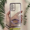 قاب گوشی Galaxy A33 سامسونگ طرح الکتروپلیتینگ ژله ای شفاف اورجینال طرح مگ سیف محافظ لنز دار بنفش کد 13593
