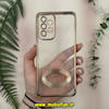 قاب گوشی Galaxy A33 سامسونگ طرح الکتروپلیتینگ ژله ای شفاف اورجینال طرح مگ سیف محافظ لنز دار رزگلد کد 13596