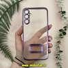 قاب گوشی Galaxy A34 سامسونگ طرح الکتروپلیتینگ ژله ای شفاف اورجینال طرح مگ سیف محافظ لنز دار بنفش کد 13598