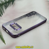قاب گوشی Galaxy A34 سامسونگ طرح الکتروپلیتینگ ژله ای شفاف اورجینال طرح مگ سیف محافظ لنز دار بنفش کد 13598