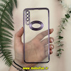 قاب گوشی Galaxy A30S - Galaxy A50S - Galaxy A50 سامسونگ طرح الکتروپلیتینگ ژله ای شفاف اورجینال طرح مگ سیف محافظ لنز دار بنفش کد 13603