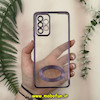 قاب گوشی Galaxy A52 4G - Galaxy A52 5G - Galaxy A52S سامسونگ طرح الکتروپلیتینگ ژله ای شفاف اورجینال طرح مگ سیف محافظ لنز دار بنفش کد 13610
