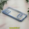 قاب گوشی Galaxy A53 سامسونگ طرح الکتروپلیتینگ ژله ای شفاف اورجینال طرح مگ سیف محافظ لنز دار آبی کد 13614