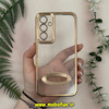 قاب گوشی Galaxy A54 سامسونگ طرح الکتروپلیتینگ ژله ای شفاف اورجینال طرح مگ سیف محافظ لنز دار رزگلد کد 13618