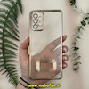 قاب گوشی Galaxy A72 سامسونگ طرح الکتروپلیتینگ ژله ای شفاف اورجینال طرح مگ سیف محافظ لنز دار رزگلد کد 13619