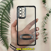 قاب گوشی Galaxy A73 سامسونگ طرح الکتروپلیتینگ ژله ای شفاف اورجینال طرح مگ سیف محافظ لنز دار مشکی کد 13628