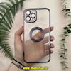 قاب گوشی iPhone 12 Pro Max آیفون طرح الکتروپلیتینگ ژله ای شفاف اورجینال طرح مگ سیف محافظ لنز دار بنفش کد 13653