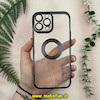 قاب گوشی iPhone 13 Pro Max آیفون طرح الکتروپلیتینگ ژله ای شفاف اورجینال طرح مگ سیف محافظ لنز دار مشکی کد 13667