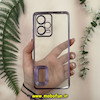 قاب گوشی  Redmi Note 12 Pro 5G شیائومی طرح الکتروپلیتینگ ژله ای شفاف اورجینال طرح مگ سیف محافظ لنز دار بنفش کد 13706