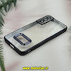 قاب گوشی  Galaxy S21 FE سامسونگ طرح الکتروپلیتینگ ژله ای شفاف اورجینال طرح مگ سیف محافظ لنز دار مشکی کد 13717